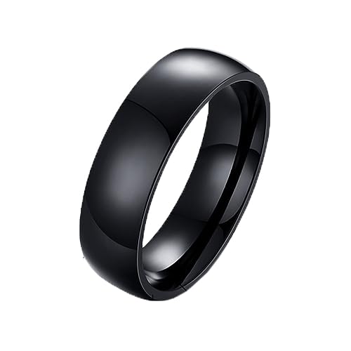 PAURO Herren Edelstahl Herz Cubic Zirkonia Paar Ring Ehering Schwarz Größe 62 (19.7) von PAURO