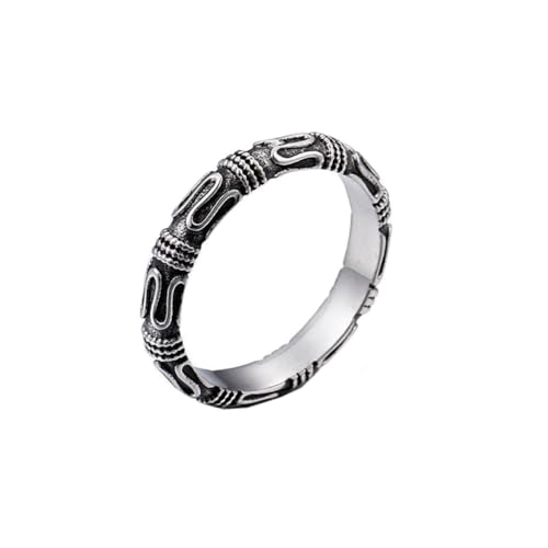 PAURO Herren Edelstahl Retro Affenkönig Ring Sun Wukong Schmuck Mantra Band Ring Größe 68 (21.6) von PAURO