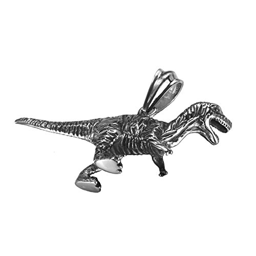 PAURO Herren Edelstahl Tier Drachen Anhänger Dinosaurier Tyrannosaurus Rex Punk Halskette Keine Kette von PAURO