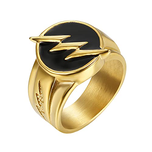 PAURO Herren Ring Edelstahl Biker Donner Bolzen Signet Party Größe 62 von PAURO