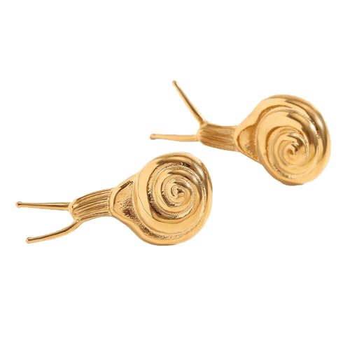 PAURO Unisex Edelstahl Einzigartige Cassic Novel Trendy Little Snail Ohrring Gold von PAURO