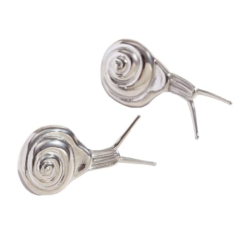 PAURO Unisex Edelstahl Einzigartige Cassic Novel Trendy Little Snail Ohrring Silber von PAURO