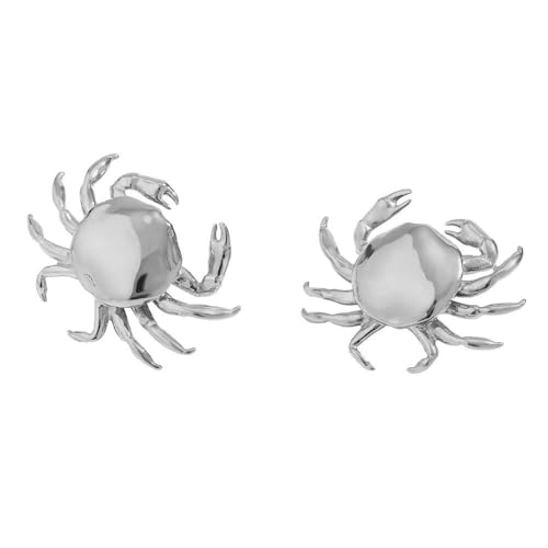 PAURO Unisex Edelstahl Eleganter Roman Exquisit Klassisch Kleine Krabbe Ohrring Silber von PAURO
