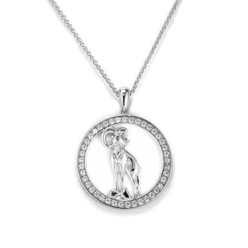PAVELS Sternzeichenkette WIDDER Original ECLIPSE Kette Silber 925 Anhänger Zirkonia Halskette zum Geburtstag, für die Freundin, Frau, Valentinstag, Weihnachten von PAVELS