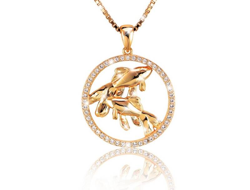 PAVELS Kette mit Anhänger Shine Fische, Damen Halskette für das Sternzeichen Fische von PAVELS