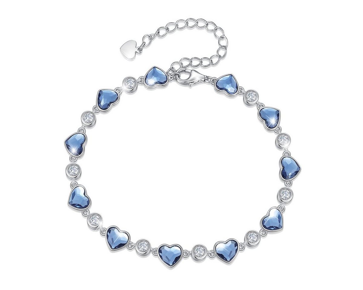 PAVELS Armband Herzenskristall, Damen Silber Schmuck mit zahlreichen Zirkonia von PAVELS