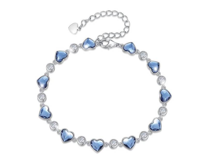 PAVELS Armband Herzenskristall, Damen Silber Schmuck mit zahlreichen Zirkonia von PAVELS