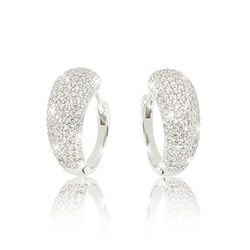 PAVELS Damen Creolen SHINE aus echtem Silber 925 glänzende Ohrringe mit Zirkonia 5A hochwertig Braut Hochzeitsschmuck Geschenke für Sie funkelnd PAVELS Damen Creolen SHINE aus echtem Silber 925 glänzende Ohrringe mit Zirkonia 5A hochwertig Braut Hochzeitsschmuck Geschenke für Sie funkelnd von PAVELS