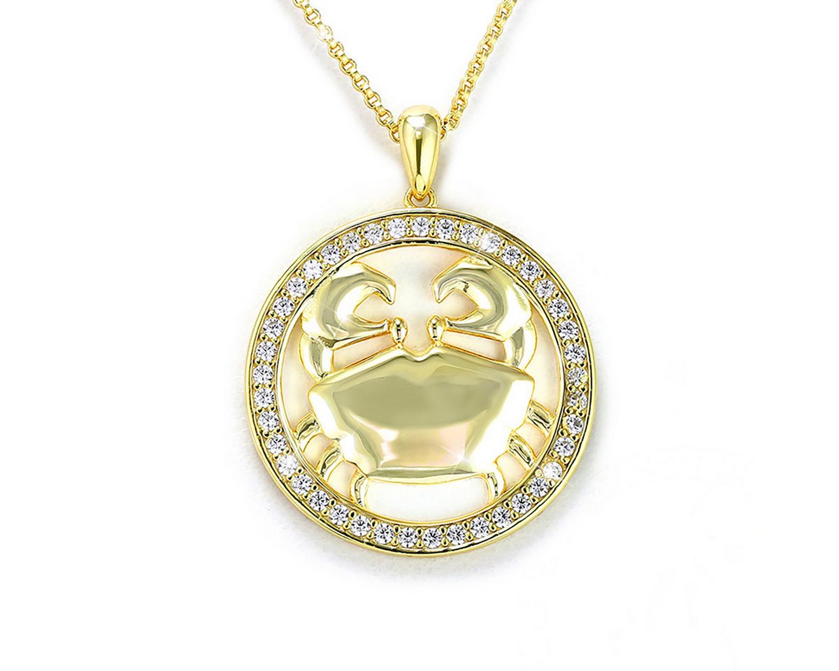 PAVELS Kette mit Anhänger Eclipse Krebs, Damen Halskette für das Sternzeichen Krebs von PAVELS