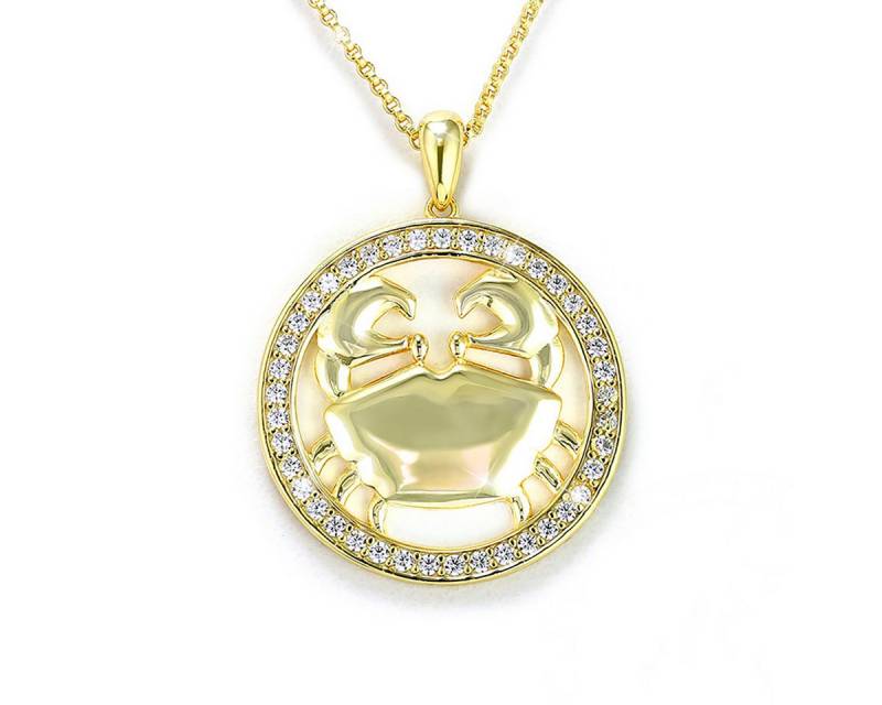 PAVELS Kette mit Anhänger Eclipse Krebs, Damen Halskette für das Sternzeichen Krebs von PAVELS