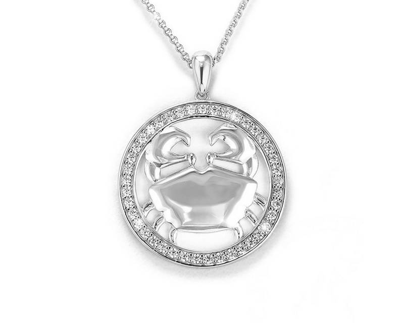 PAVELS Kette mit Anhänger Eclipse Krebs, Damen Halskette für das Sternzeichen Krebs von PAVELS