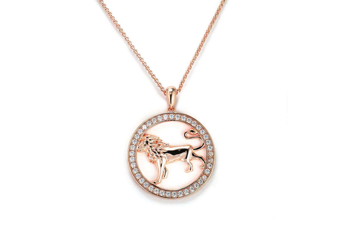 PAVELS Kette mit Anhänger Eclipse Löwe, Damen Halskette für das Sternzeichen Löwe von PAVELS