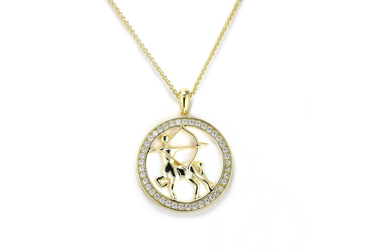 PAVELS Kette mit Anhänger Eclipse Schütze, Damen Halskette für das Sternzeichen Schütze von PAVELS