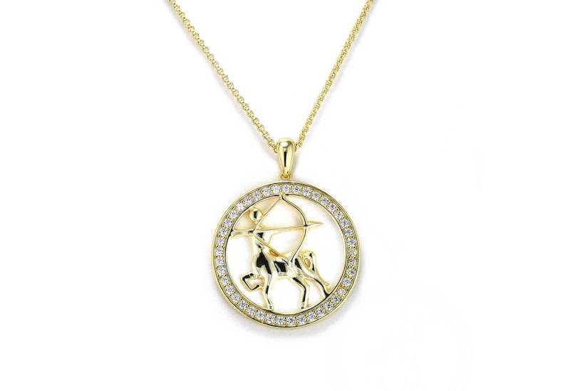 PAVELS Kette mit Anhänger Eclipse Schütze, Damen Halskette für das Sternzeichen Schütze von PAVELS