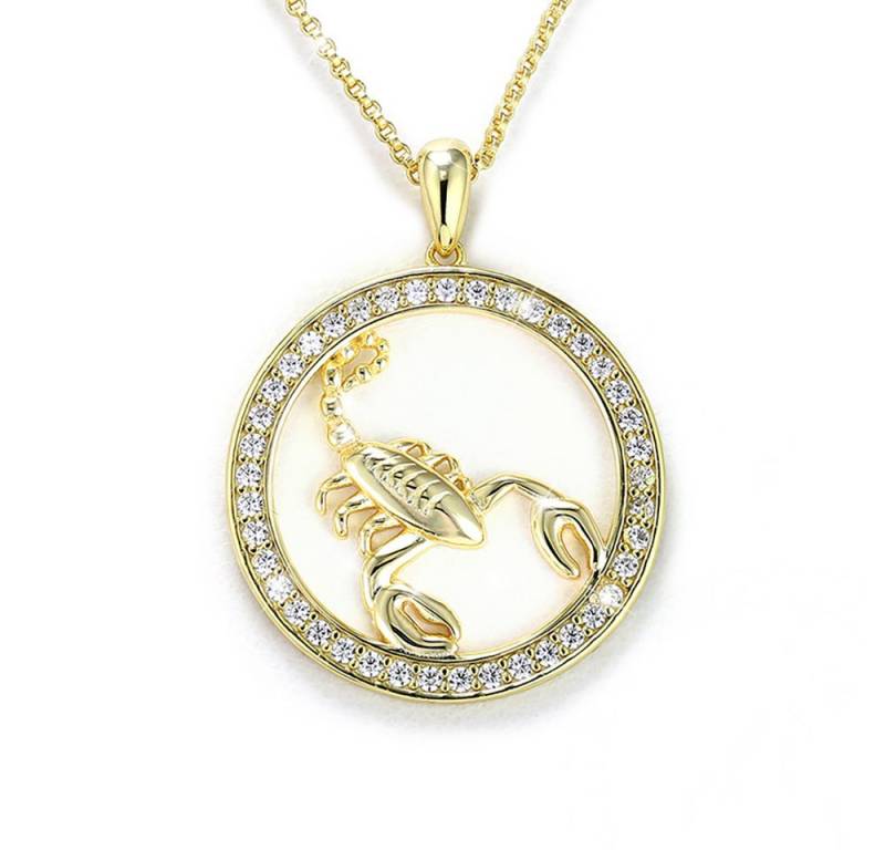 PAVELS Kette mit Anhänger Eclipse Skorpion, Damen Halskette für das Sternzeichen Skorpion von PAVELS