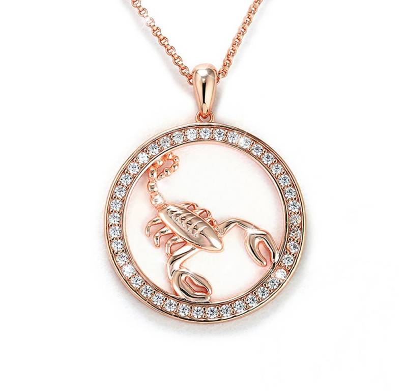 PAVELS Kette mit Anhänger Eclipse Skorpion, Damen Halskette für das Sternzeichen Skorpion von PAVELS