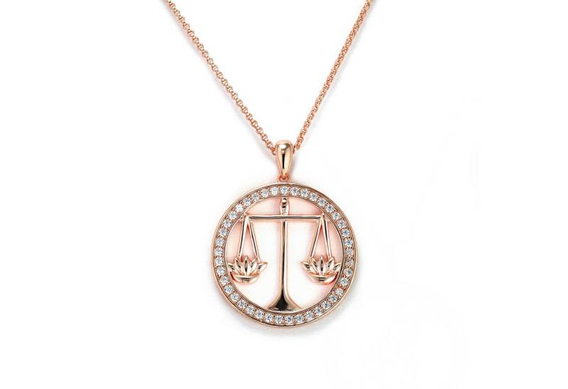 PAVELS Kette mit Anhänger Eclipse Waage, Damen Halskette für das Sternzeichen Waage von PAVELS