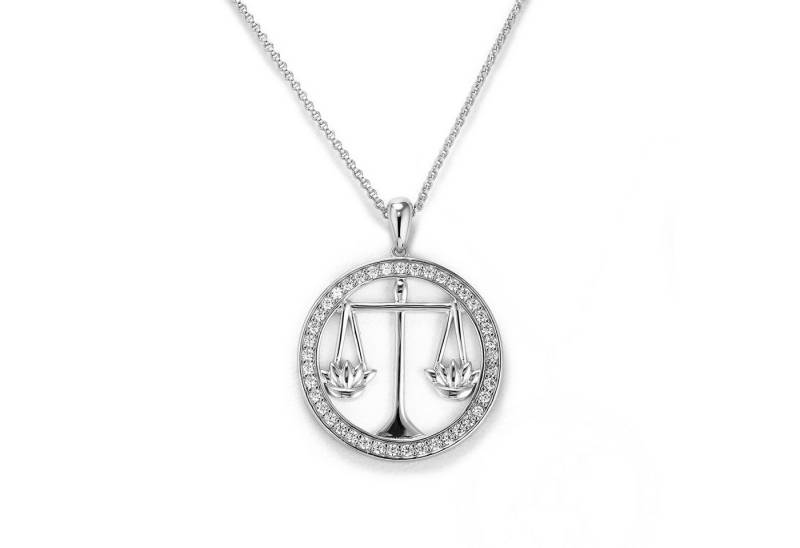 PAVELS Kette mit Anhänger Eclipse Waage, Damen Halskette für das Sternzeichen Waage von PAVELS