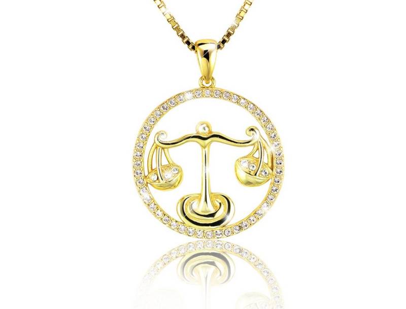 PAVELS Kette mit Anhänger Shine Waage, Elegante Sternzeichenkette für die Waage von PAVELS