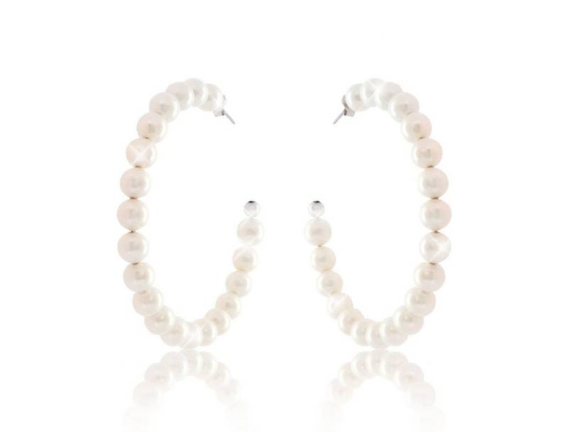 PAVELS Paar Creolen Perlentraum, Elegante Perlen-Creolen für Damen PAVELS Paar Creolen Perlentraum, Elegante Perlen-Creolen für Damen von PAVELS