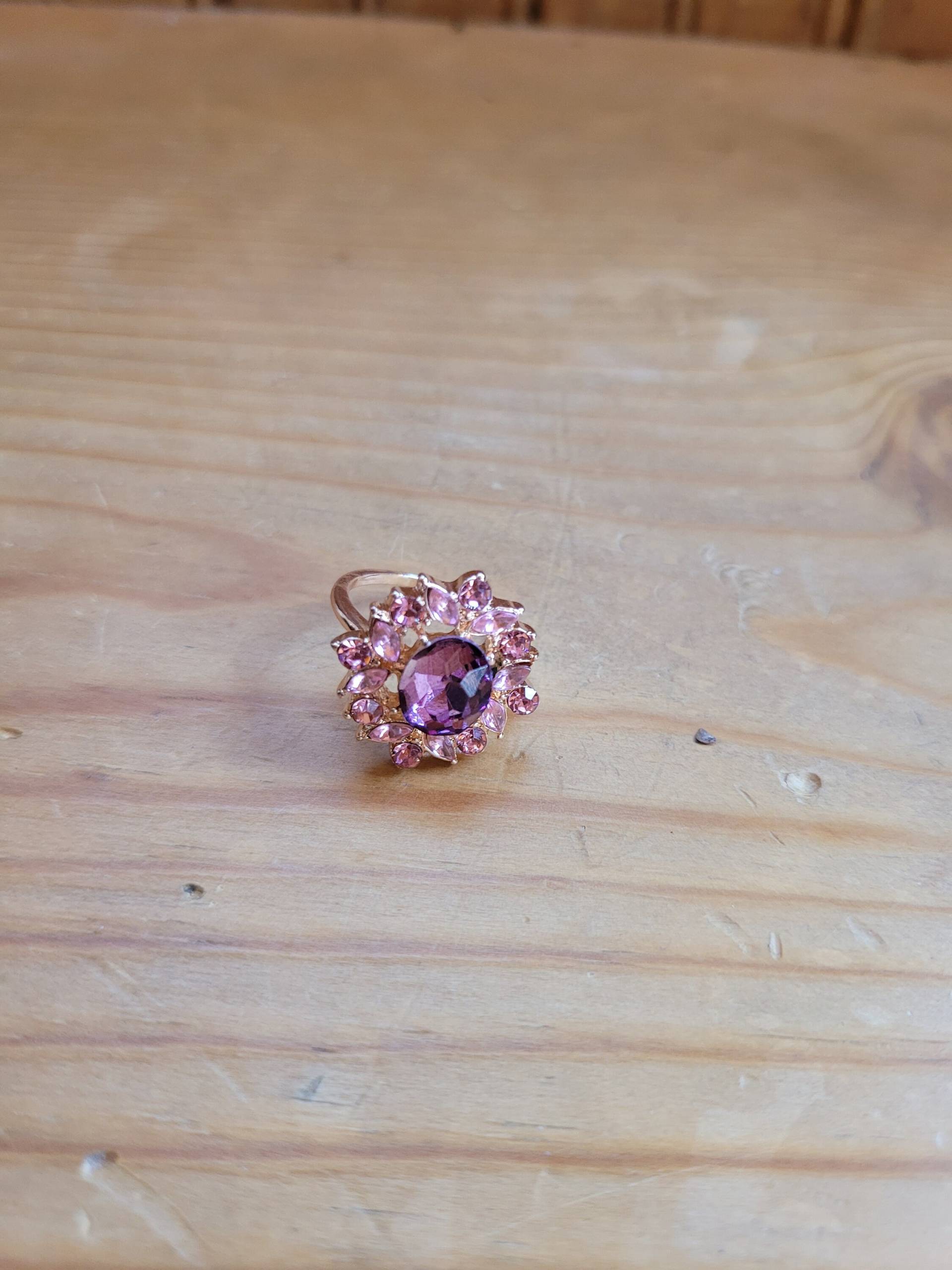 Amethyst Blumen Ring von PAVIABoutique