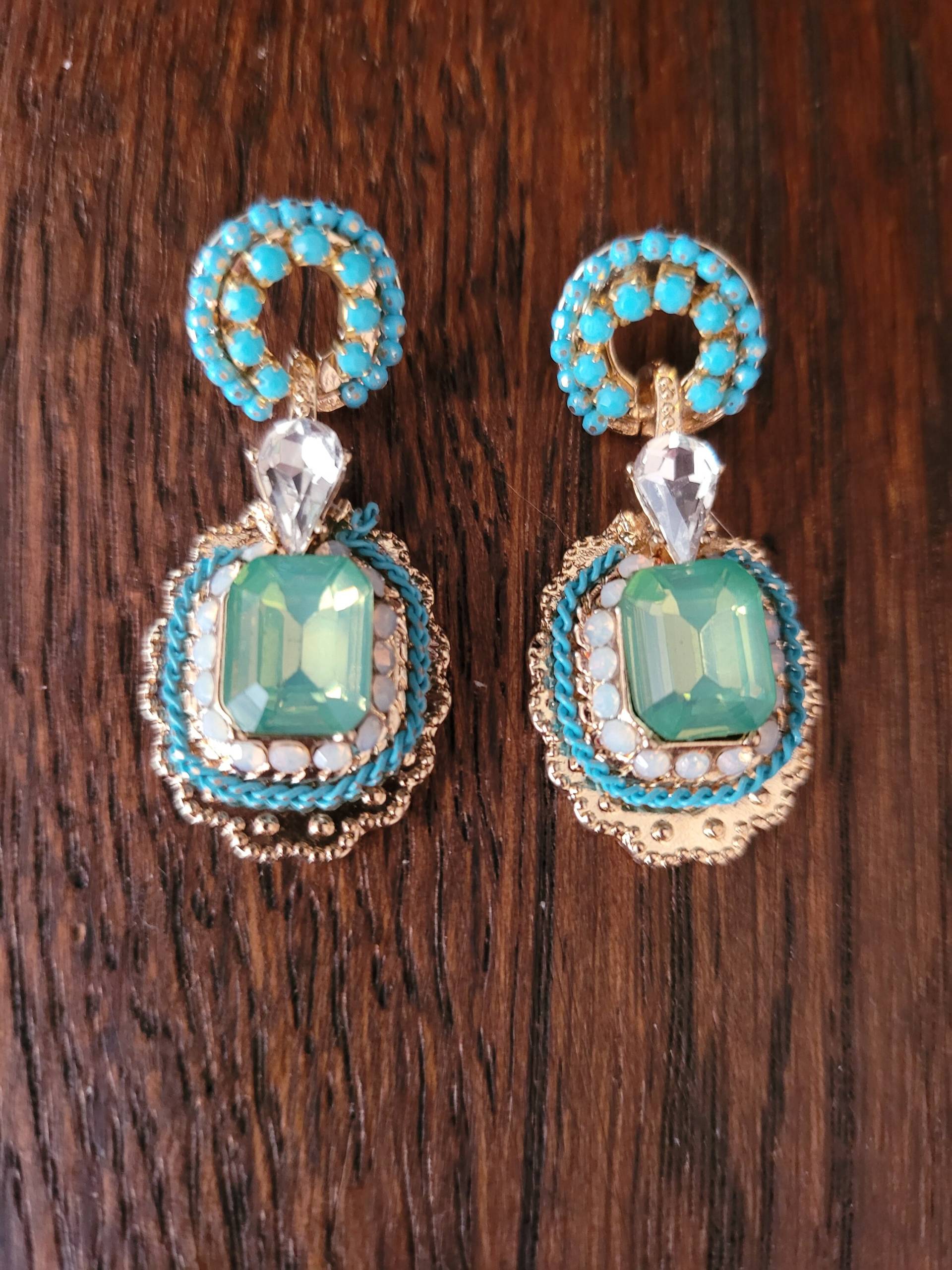 Prehnit Und Turquois Ohrringe Prehnit Und Turquois Ohrringe von PAVIABoutique