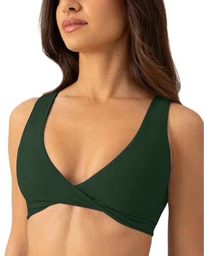 PAVOI ACTIVE Zwei-Wege-Twist-Sport-BH für Damen – anpassbare Abdeckung, umwandelbarer Twist-Workout-BH vorne und hinten, FlexFlow, pine green, Large von PAVOI ACTIVE