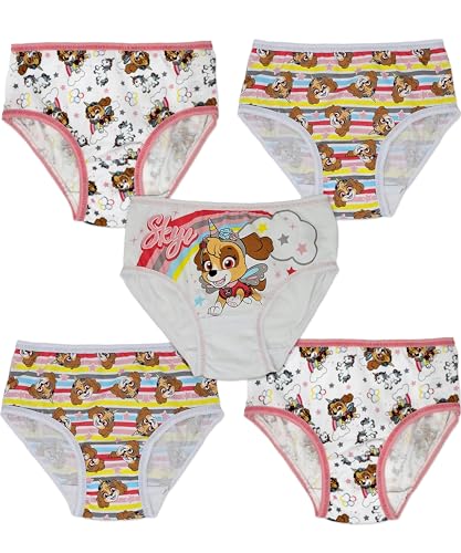 5er-Pack Mädchen Slips aus 100 % Baumwolle – Skye & Unicorns 18m-7y, rose, 3-4 Jahre von PAW PATROL