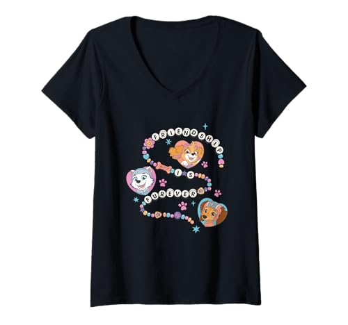 Damen Paw Patrol Friendship is Furever T-Shirt mit V-Ausschnitt von PAW PATROL