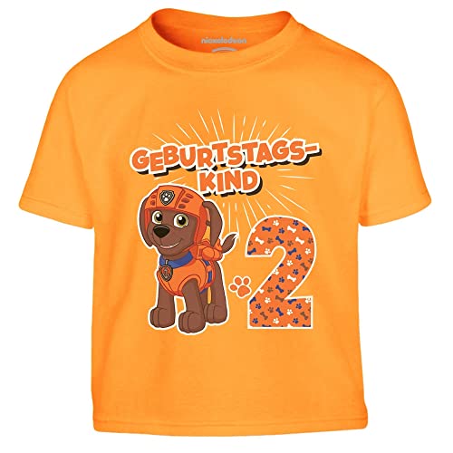 Jungen Tshirt Geburtstagskind 2 Jahre Geburtstag Zuma Geschenk Junge T-Shirt Kinder 94 Orange von PAW PATROL