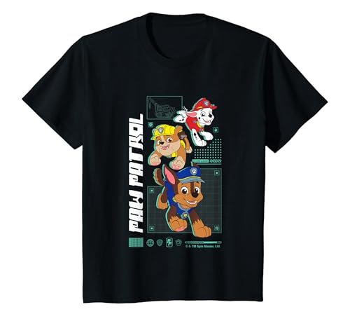Kinder PAW Patrol Marshall Rubble & Chase Schematics Poster T-Shirt von PAW Patrol