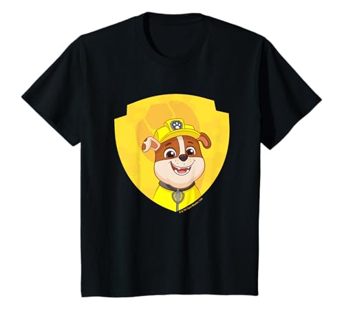 Kinder PAW Patrol Rubble Big Chest Shield Emblem T-Shirt von PAW PATROL