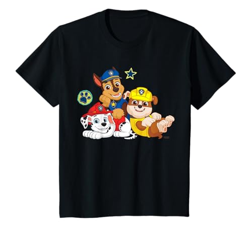 Kinder Paw Patrol - Chase Marshall Rubble T-Shirt von PAW PATROL