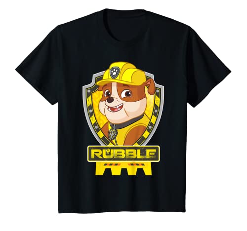 Kinder Paw Patrol Rubble Abenteuerlicher Welpe für Kinder, Tapferkeit im Einsatz T-Shirt von PAW PATROL