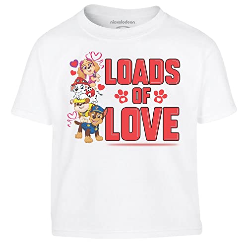 Loads of Love Skye Marshall Rubble und Chase Valentinstag Kinder Jungen T-Shirt 146 Weiß von PAW PATROL