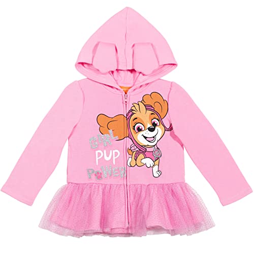 Nickelodeon Paw Patrol Skye Little Girls Girls Zip-Up Hoodie Tulle Ruffles 6-6X Pink von PAW PATROL