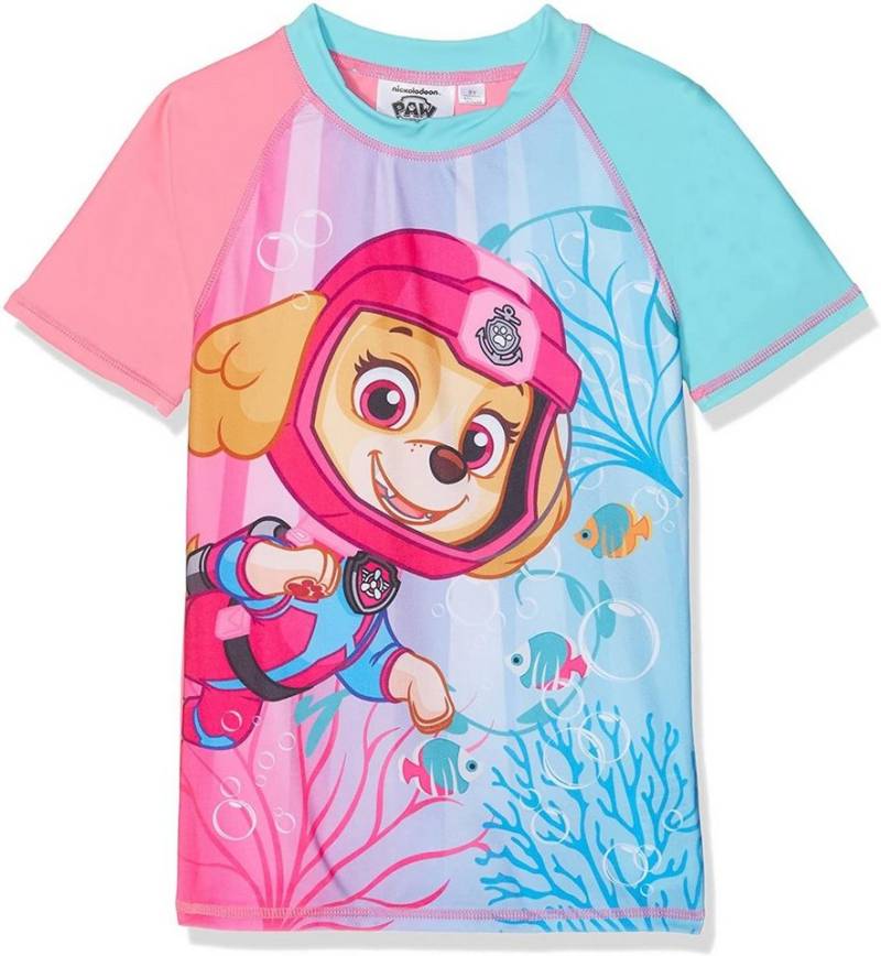 PAW PATROL Bade-Shirt PAW PATROL MÄDCHEN BADESHIRT SCHWIMMSHIRT Oberteil T-Shirt zum Baden UV Schutzfaktor 50 Baby Kleinkind Gr.92 von PAW PATROL