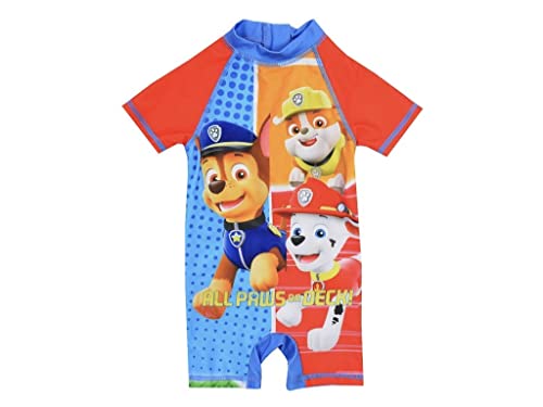 Paw Patrol Badeanzug Einteiler Badehose für Jungen mit UV-Schutz (as3, Numeric, Numeric_110, Numeric_116, Regular, blau) von PAW PATROL