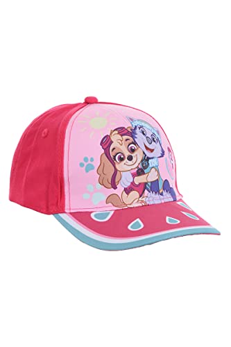 PAW PATROL Baseball Cap, Kappe Schirmmütze Hut für Kinder Mädchen mit Klettverschluss verstellbar (Pink 52) von PAW PATROL