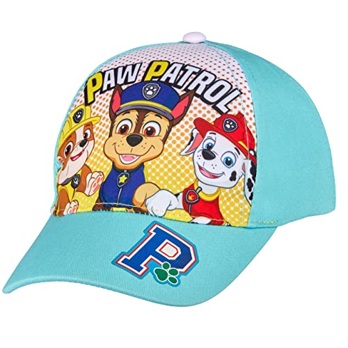 PAW PATROL Baseball Cap, Kappe Schirmmütze für Kinder, Mädchen und Jungen mit Klettverschluss verstellbar (Blau, 52) von PAW PATROL