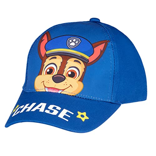 PAW PATROL Baseball Cap, Kappe Schirmmütze für Kinder, Mädchen und Jungen mit Klettverschluss verstellbar (Chase, 52) von PAW PATROL