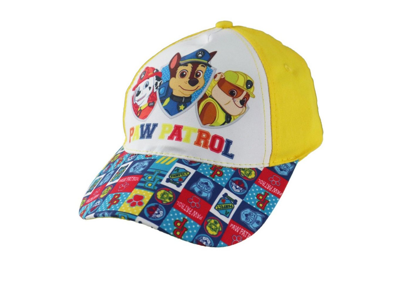 PAW PATROL Baseball Cap Chase, Marshall und Rubble Kinder Basecap Gr. 52 oder 54, Gelb oder Blau von PAW PATROL