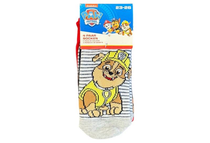 PAW PATROL Basicsocken 4er Pack Kinder Baby Socken Jungen Strümpfe Gr. 23-26 von PAW PATROL