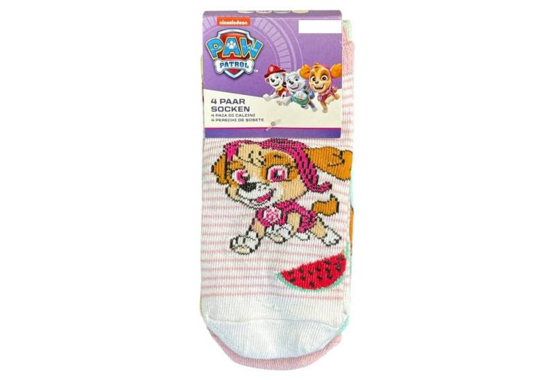 PAW PATROL Basicsocken 4er Pack Kinder Baby Socken Mädchen Strümpfe Gr. 23-26 (4-Paar) von PAW PATROL