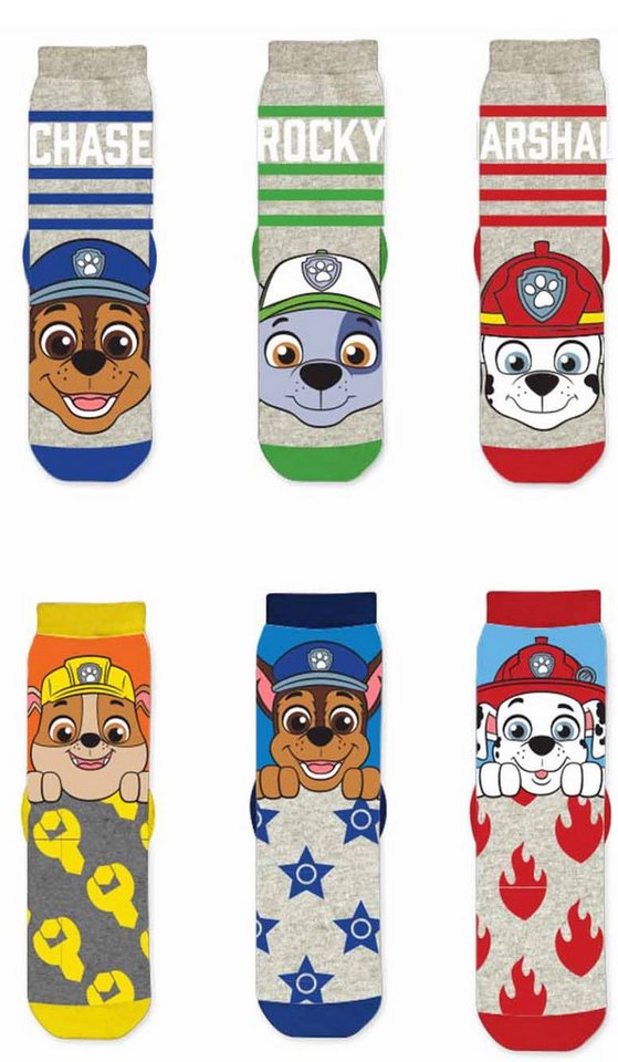 PAW PATROL Basicsocken 6x Jungensocken Strümpfe Kinder Socken Set 23/26 27/30 31/34 von PAW PATROL