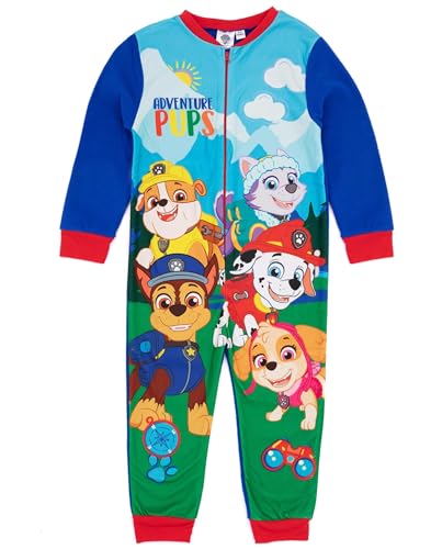 PAW PATROL Blauer Einteiler für Jungen | All-in-One-Fleece-Loungewear | Trümmer Everest Marshall Skye Chase | Kinder-Pyjama-Pyjama-Schlafanzug-Nachtwäsche | Gemütliche Geschenkartikel – 18–24 Monate von PAW PATROL