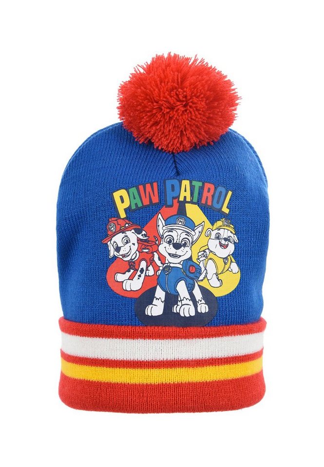 PAW PATROL Bommelmütze Kinder Jungen Bommelmützte Winter-Mütze von PAW PATROL