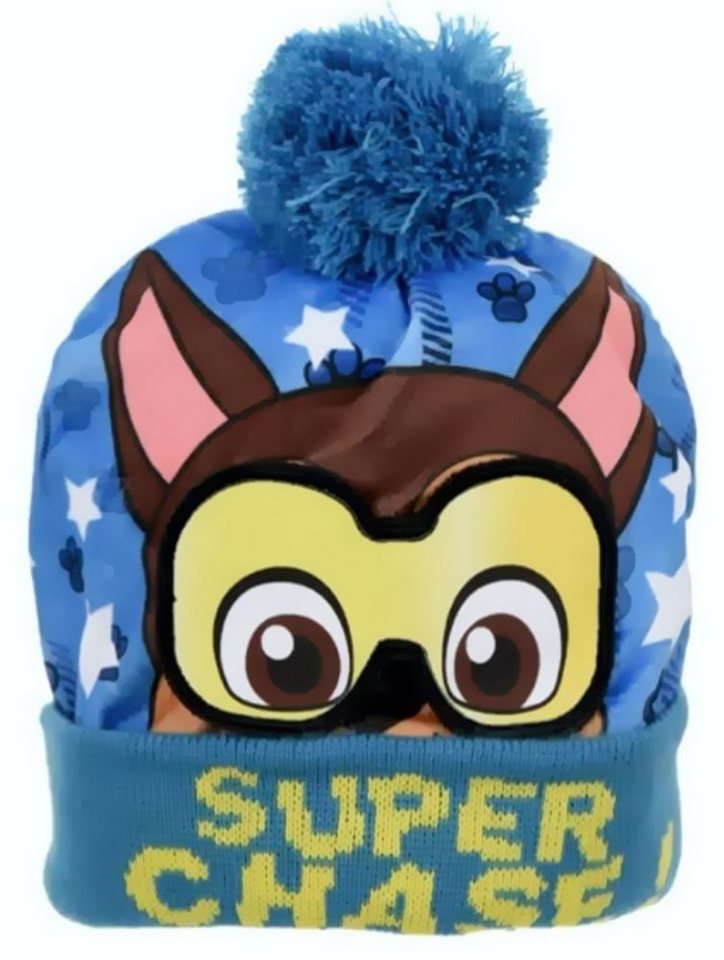 PAW PATROL Bommelmütze PAW PATROL PUDELMÜTZE Jungen und Mädchen Kindermütze Winter Mütze Gr.52 + 54 weich + warm von PAW PATROL