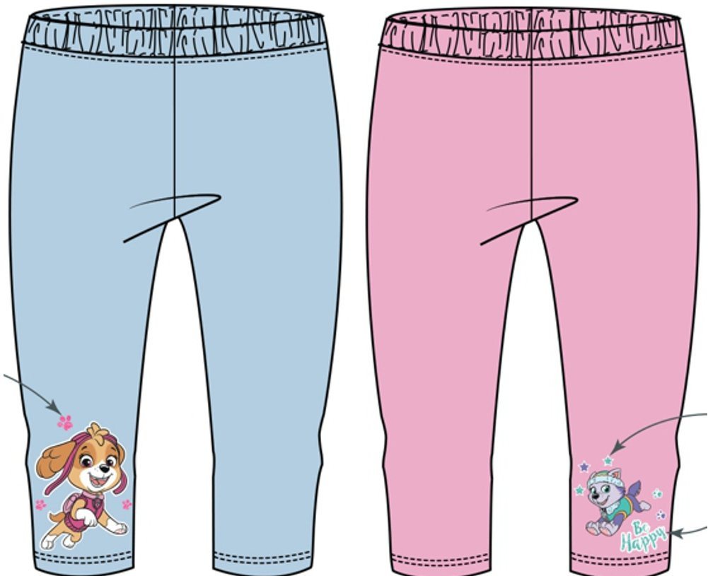 PAW PATROL Caprihose 2x Mädchen Caprihosen kurze Leggings Kinder Hose 98 104 110 116 128 von PAW PATROL