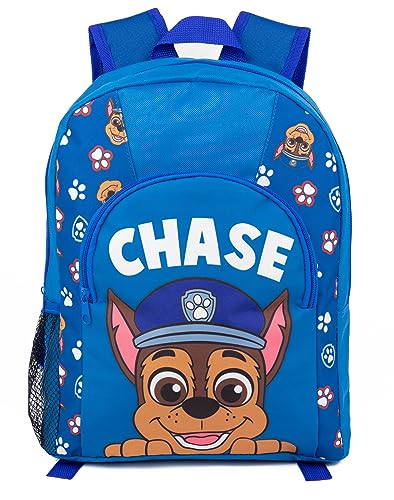 PAW PATROL Charakter Rucksack | Blauer Chase-Polizeihund-Rucksack für Jungen, Mädchen, Kleinkinder | Verstellbare Träger | von PAW PATROL